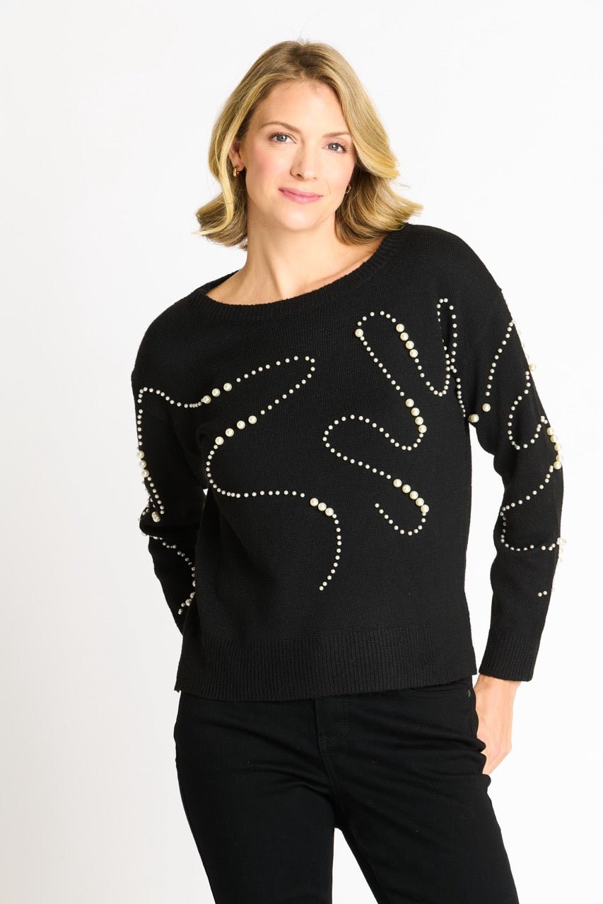 Pearl Swirl Crewneck Sweater - DressbarnApparel