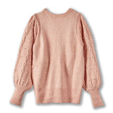 Pearl Trim Crew Neck Sweater - Plus - DressbarnShirts & Blouses