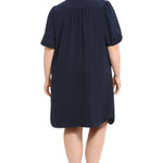 Pebble Crepe Shirt Dress - Plus - DressbarnShirt Dresses