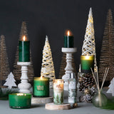 Pier 1 Holiday Forest 3x4 Mottled Pillar Candle