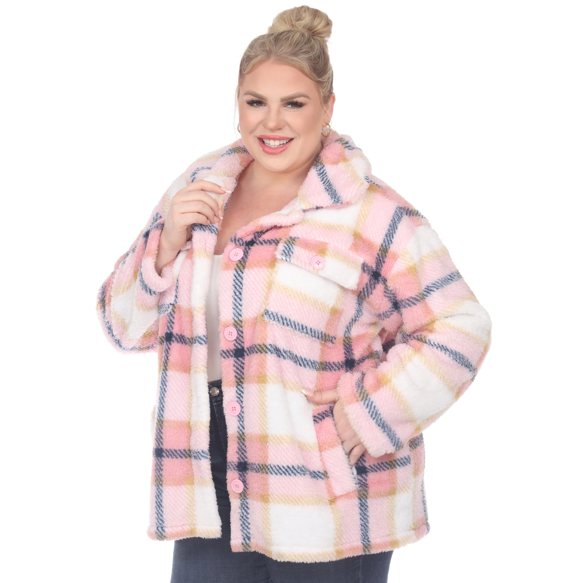 Plaid Shacket - Plus - DressbarnCoats & Jackets
