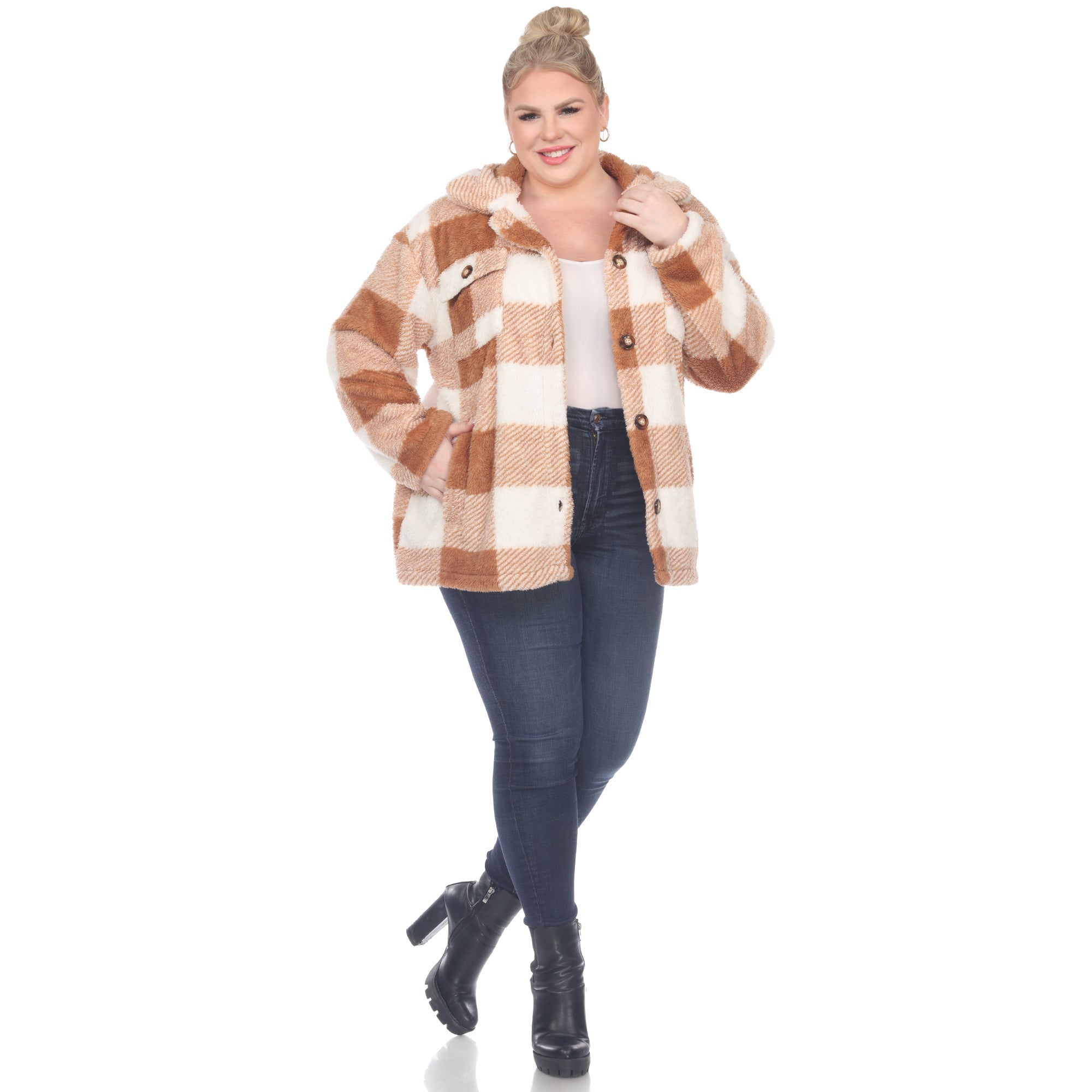 Plaid Shacket - Plus - DressbarnCoats & Jackets