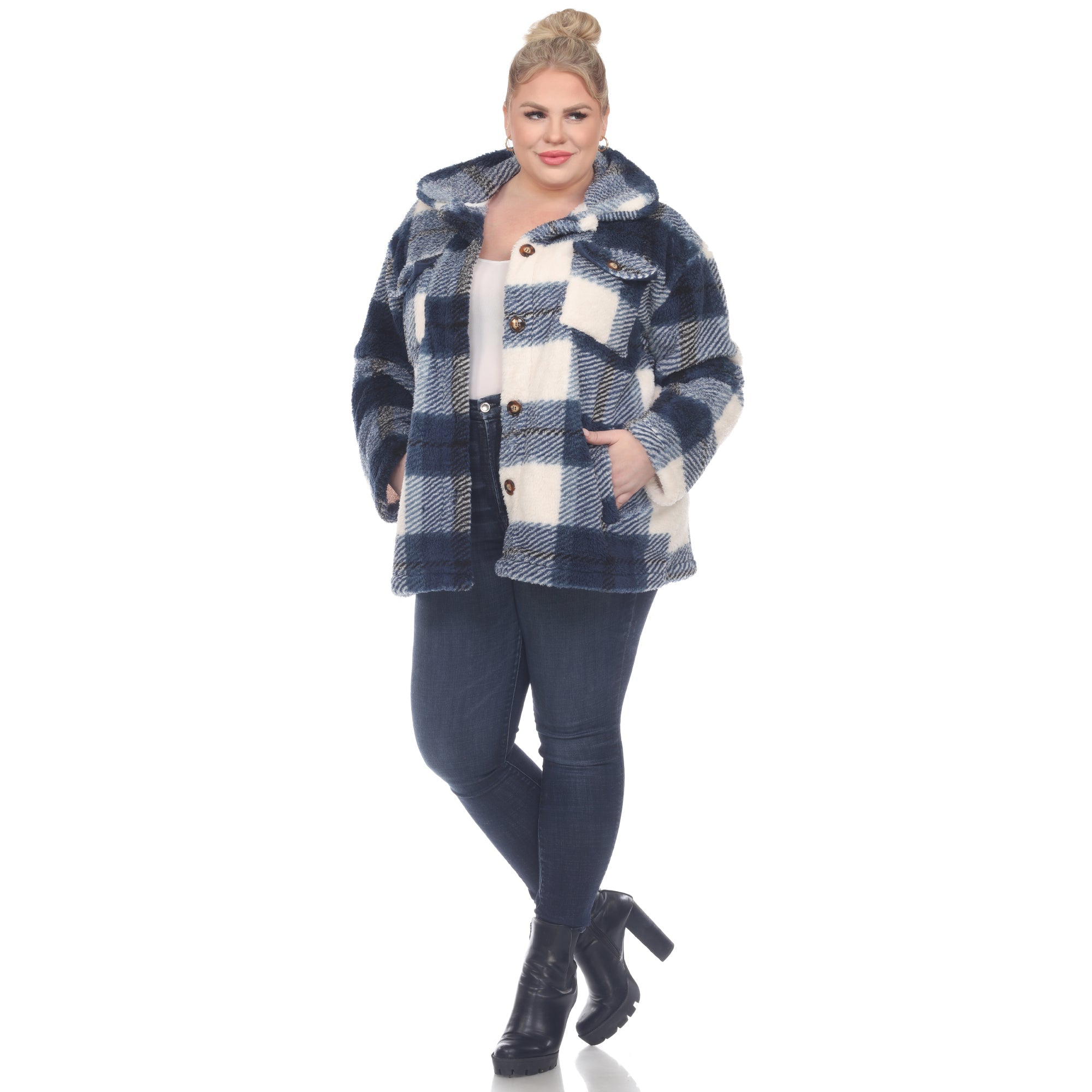 Plaid Shacket - Plus - DressbarnCoats & Jackets