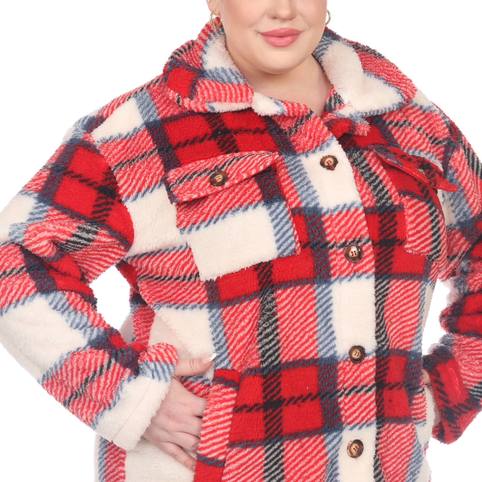 Plaid Shacket - Plus - DressbarnCoats & Jackets