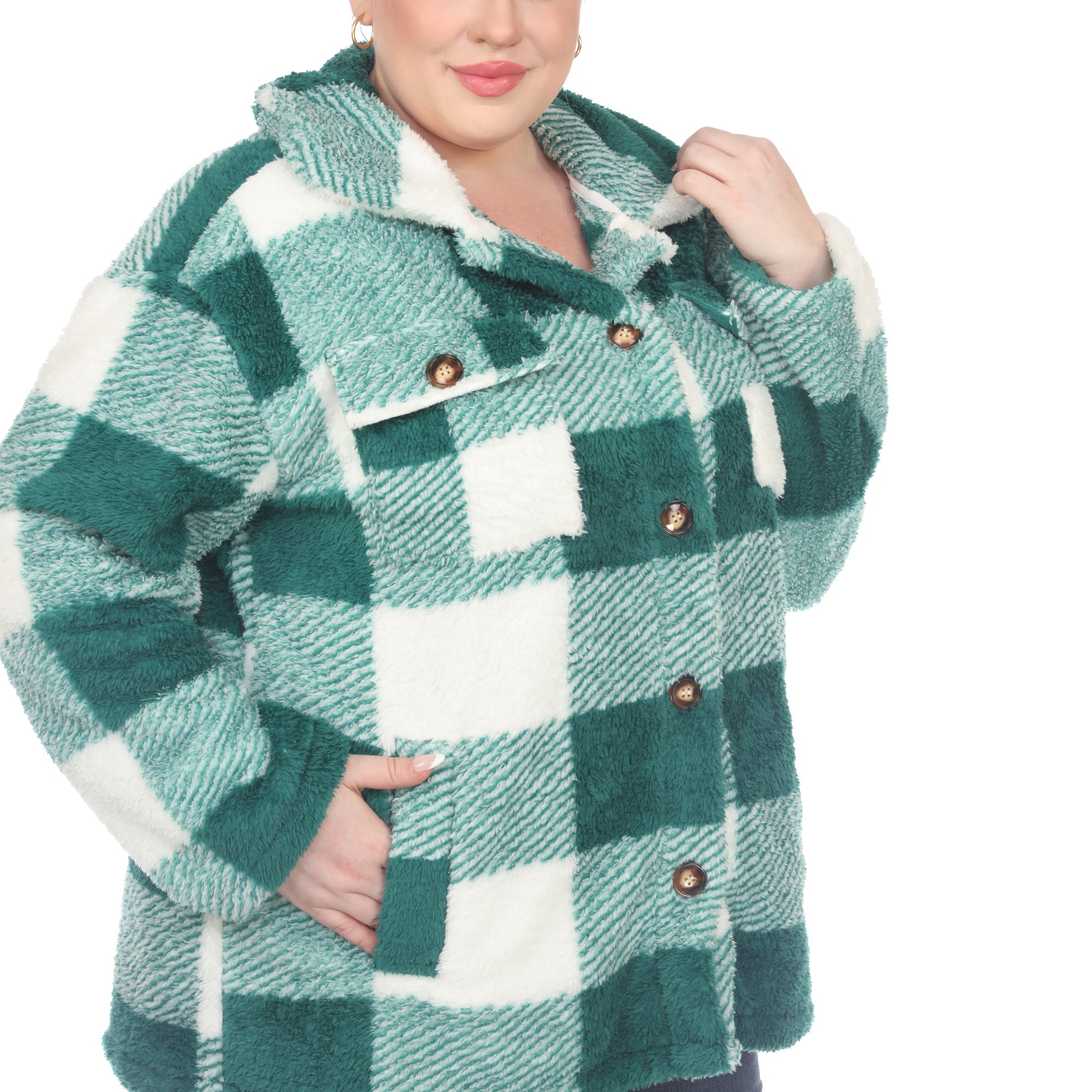 Plaid Shacket - Plus - DressbarnCoats & Jackets