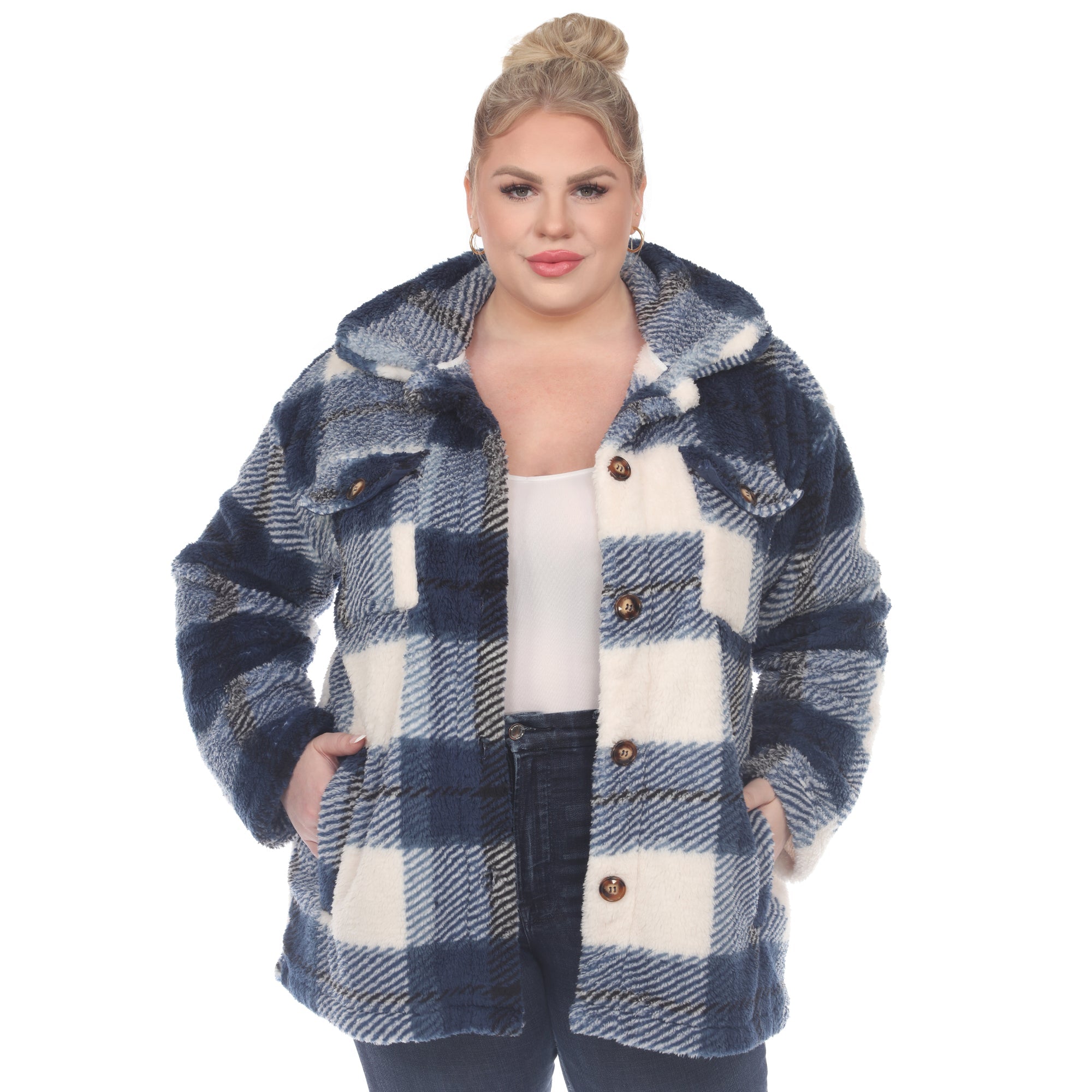 Plaid Shacket - Plus - DressbarnCoats & Jackets