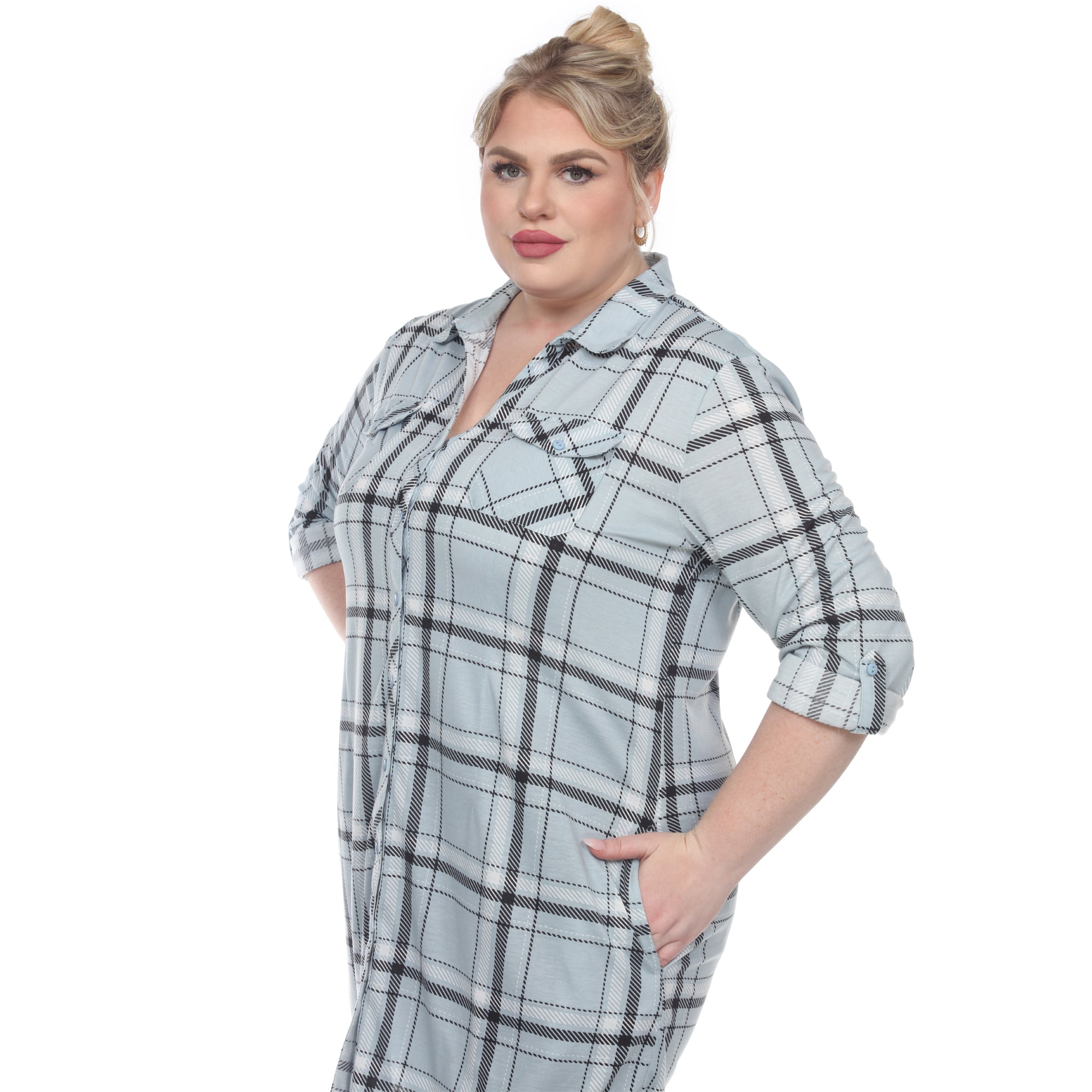 Plaid Tunic Top - Plus - DressbarnShirts & Blouses