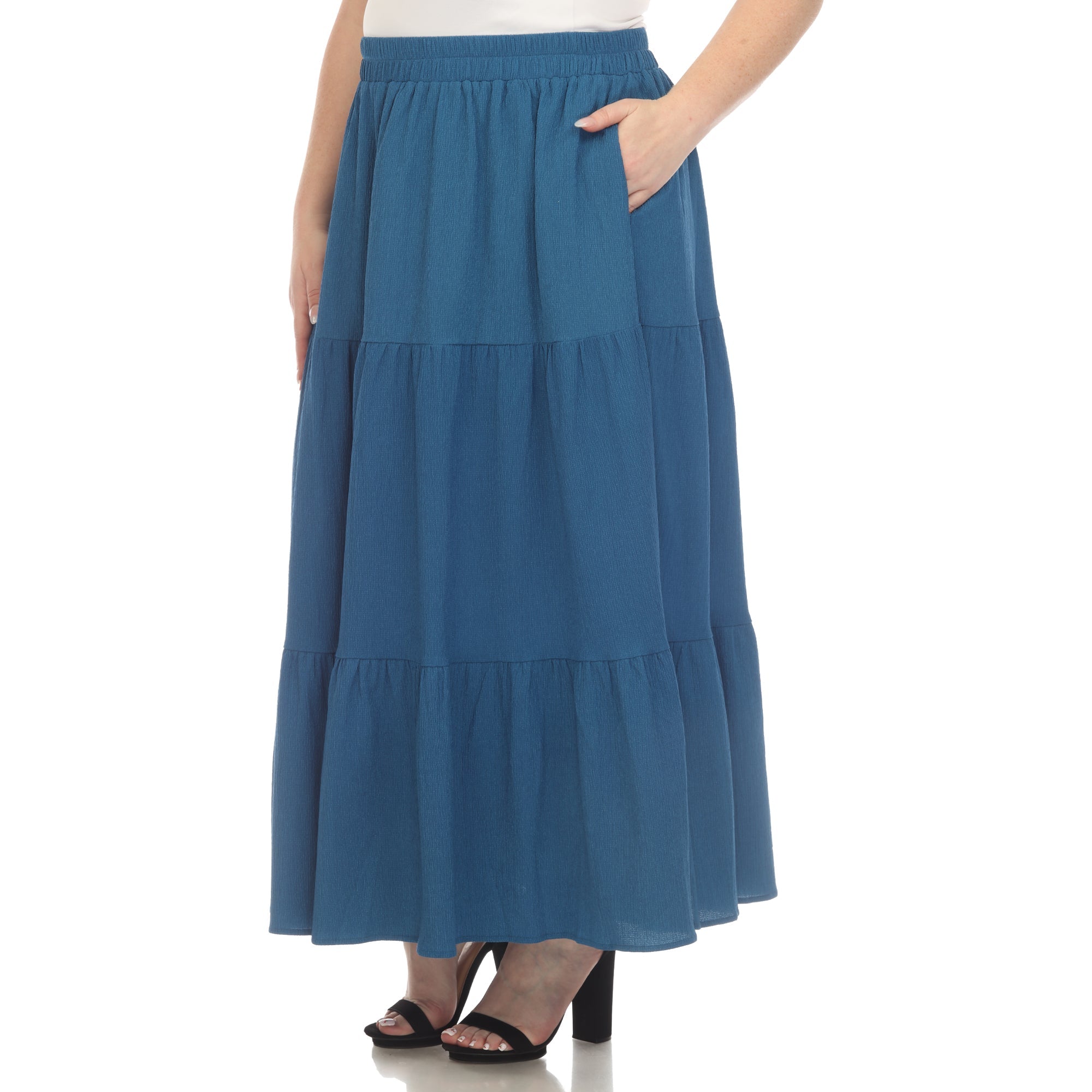 Pleated Tiered Maxi Skirt - Plus - DressbarnSkirts