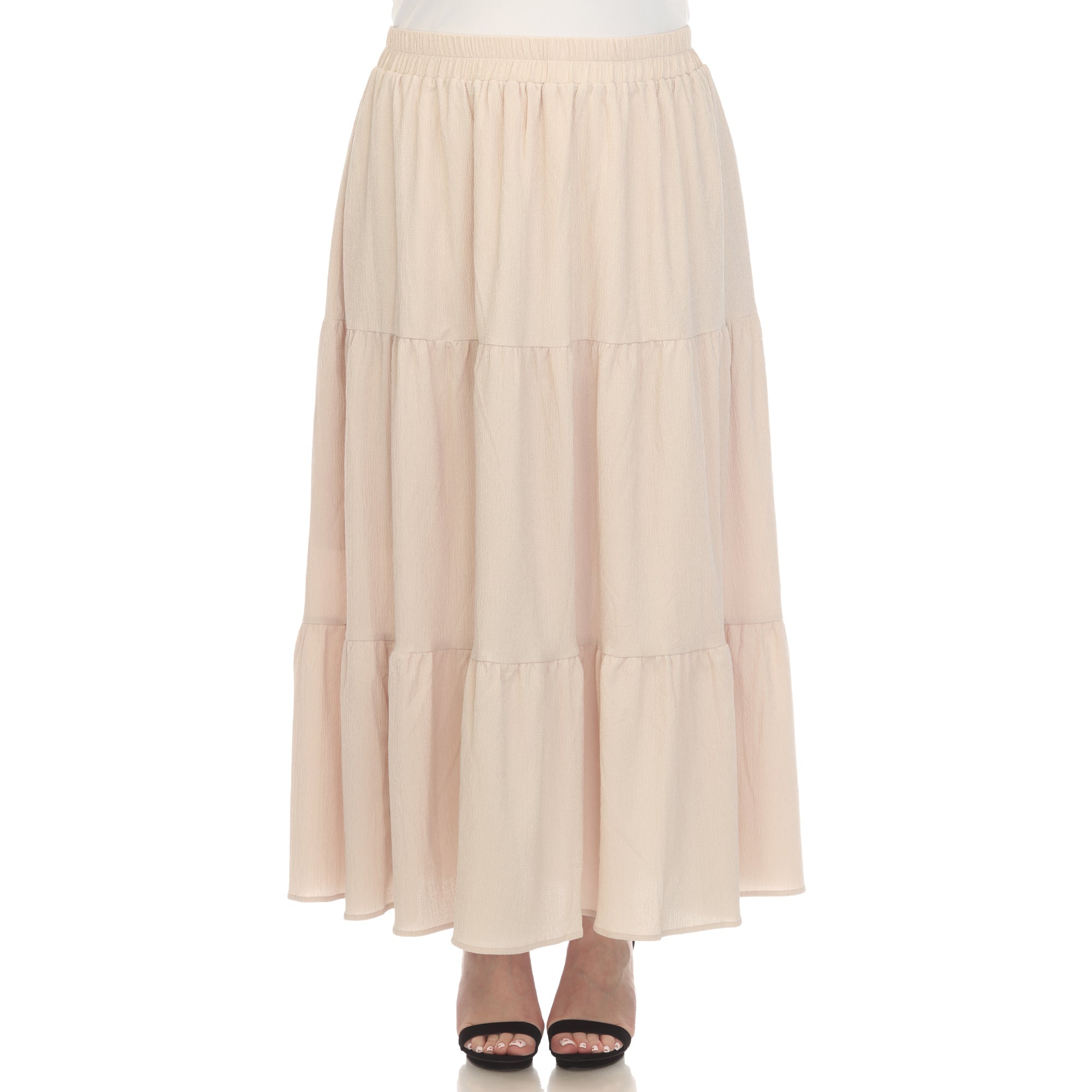 Pleated Tiered Maxi Skirt - Plus - DressbarnSkirts