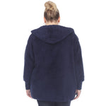 Plush Hooded Cardigan with Pockets - Plus - DressbarnSweatshirts & Hoodies