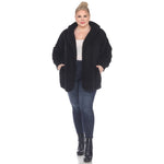 Plush Hooded Cardigan with Pockets - Plus - DressbarnSweatshirts & Hoodies
