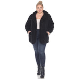 Plush Hooded Cardigan with Pockets - Plus - DressbarnSweatshirts & Hoodies