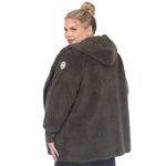 Plush Hooded Cardigan with Pockets - Plus - DressbarnSweatshirts & Hoodies