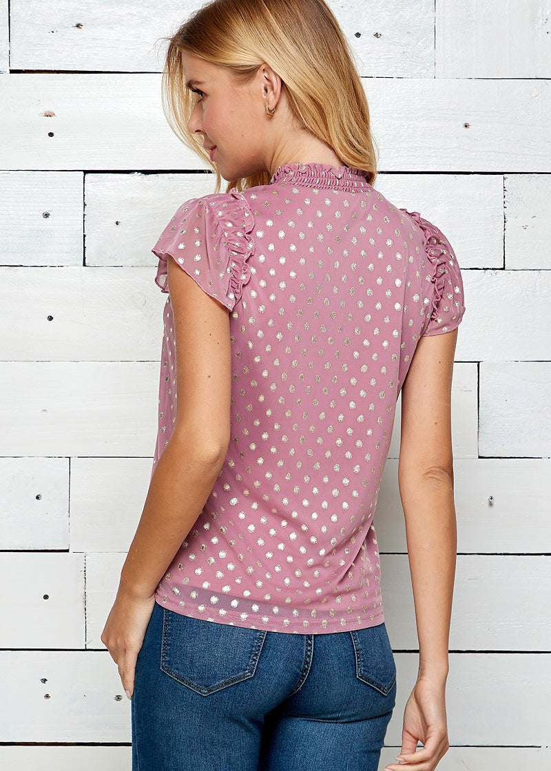 Poppi-Pink Cap Sleeve Top - DressbarnShirts & Blouses