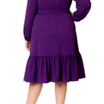 Portia Solid Long Sleeve Cocktail Dress - Plus - DressbarnDresses