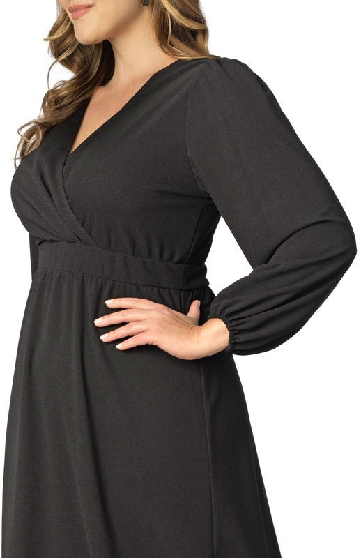 Portia Solid Long Sleeve Cocktail Dress - Plus - DressbarnDresses