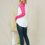 Printed Contast Sleeve Top - DressbarnShirts & Blouses