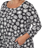 Printed Geometric Circle Tunic Top - Plus - DressbarnShirts & Blouses