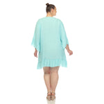 PS Sheer Embroidered Knee Length Cover Up Dress - DressbarnSwimwear