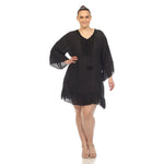 PS Sheer Embroidered Knee Length Cover Up Dress - DressbarnSwimwear