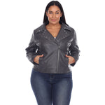 PU Faux Leather Jacket - Plus - DressbarnCoats & Jackets