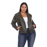 PU Faux Leather Jacket - Plus - DressbarnCoats & Jackets