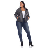 PU Faux Leather Jacket - Plus - DressbarnCoats & Jackets