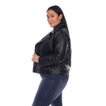 PU Faux Leather Jacket - Plus - DressbarnCoats & Jackets