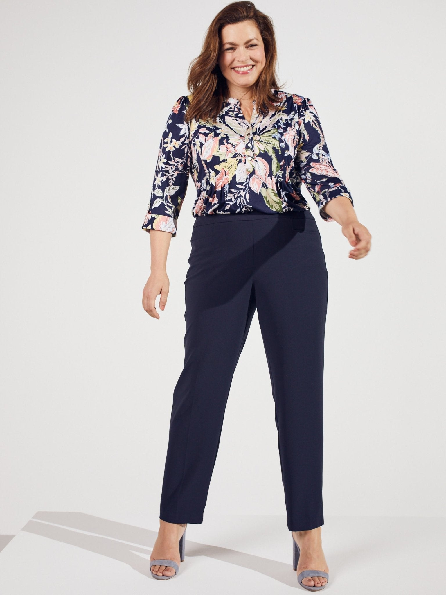 Pull On Tummy Control Pants With L Pockets - Short Length - Plus - DressbarnPants