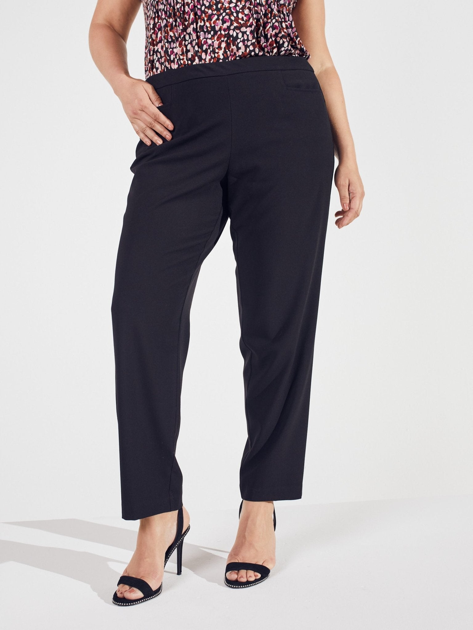 Pull On Tummy Control Pants With L Pockets - Short Length - Plus - DressbarnPants