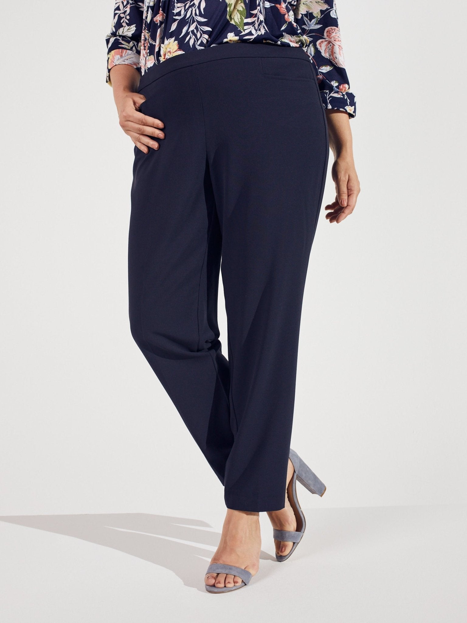 Pull On Tummy Control Pants With L Pockets - Short Length - Plus - DressbarnPants