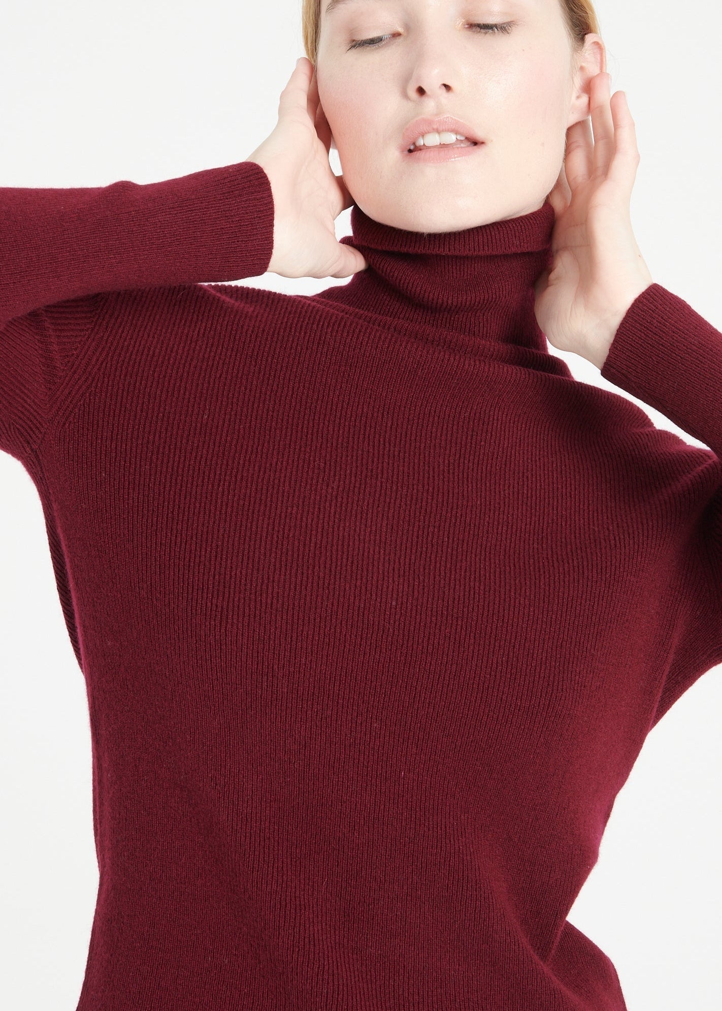 Pure Cashmere 4 ply Turtleneck Ribbed Sweater (Lilly 17) - DressbarnSweaters & Hoodies