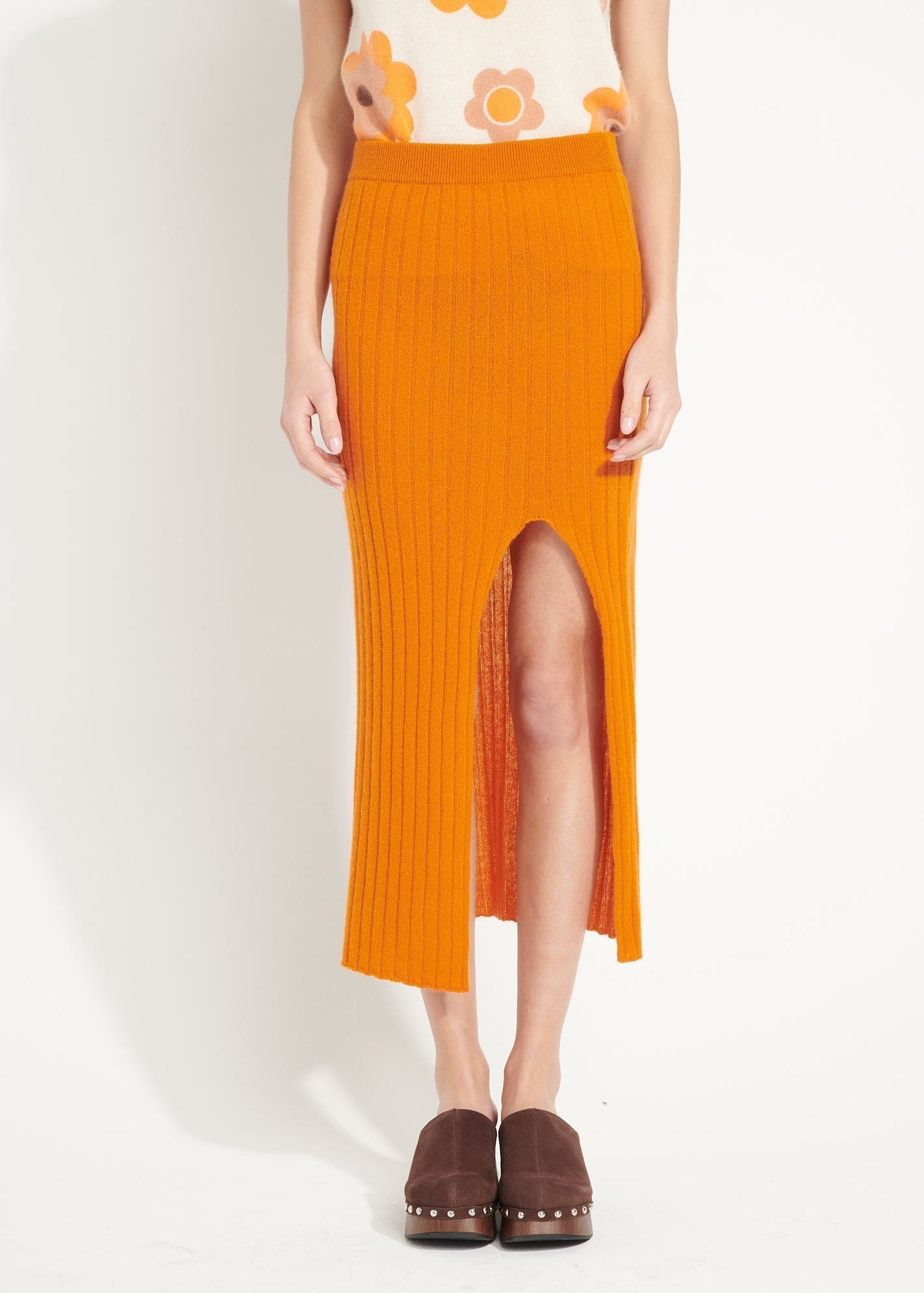 Pure Cashmere Long Skirt w/Slit (Ava 13) - DressbarnSkirts