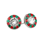 Red & Green Halo Stud Earrings - DressbarnEarrings