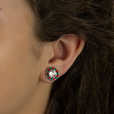 Red & Green Halo Stud Earrings - DressbarnEarrings