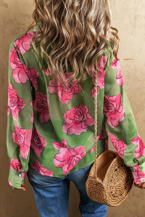 Rosy Long Sleeve Shirt - DressbarnShirts & Blouses