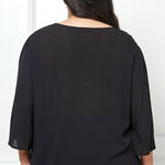Roz & Ali 3/4 Sleeve Embroidered Top - Plus - DressbarnShirts & Blouses