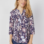 Roz & Ali Bohemian Floral Pintuck Popover - DressbarnShirts & Blouses