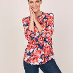 Roz & Ali Bright Garden Floral Popover - DressbarnShirts & Blouses