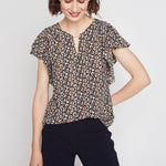 Roz & Ali Chain Trim Flutter Sleeve Blouse - DressbarnShirts & Blouses