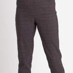 Roz & Ali Millennium Wine Plaid Pull On Ankle Pants - DressbarnPants