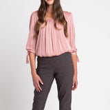 Roz & Ali Millennium Wine Plaid Pull On Ankle Pants - DressbarnPants