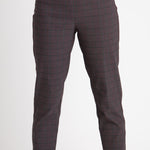 Roz & Ali Millennium Wine Plaid Pull On Ankle Pants - DressbarnPants