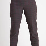 Roz & Ali Millennium Wine Plaid Pull On Ankle Pants - DressbarnPants