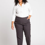 Roz & Ali Millennium Wine Plaid Pull On Ankle Pants - Plus - DressbarnPants