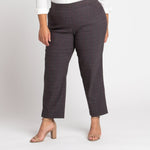 Roz & Ali Millennium Wine Plaid Pull On Ankle Pants - Plus - DressbarnPants