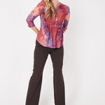 Roz & Ali Multi Color Jacquard Tie Dye Popover - DressbarnShirts & Blouses