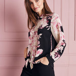 Roz & Ali Placement Print Blouse - DressbarnShirts & Blouses