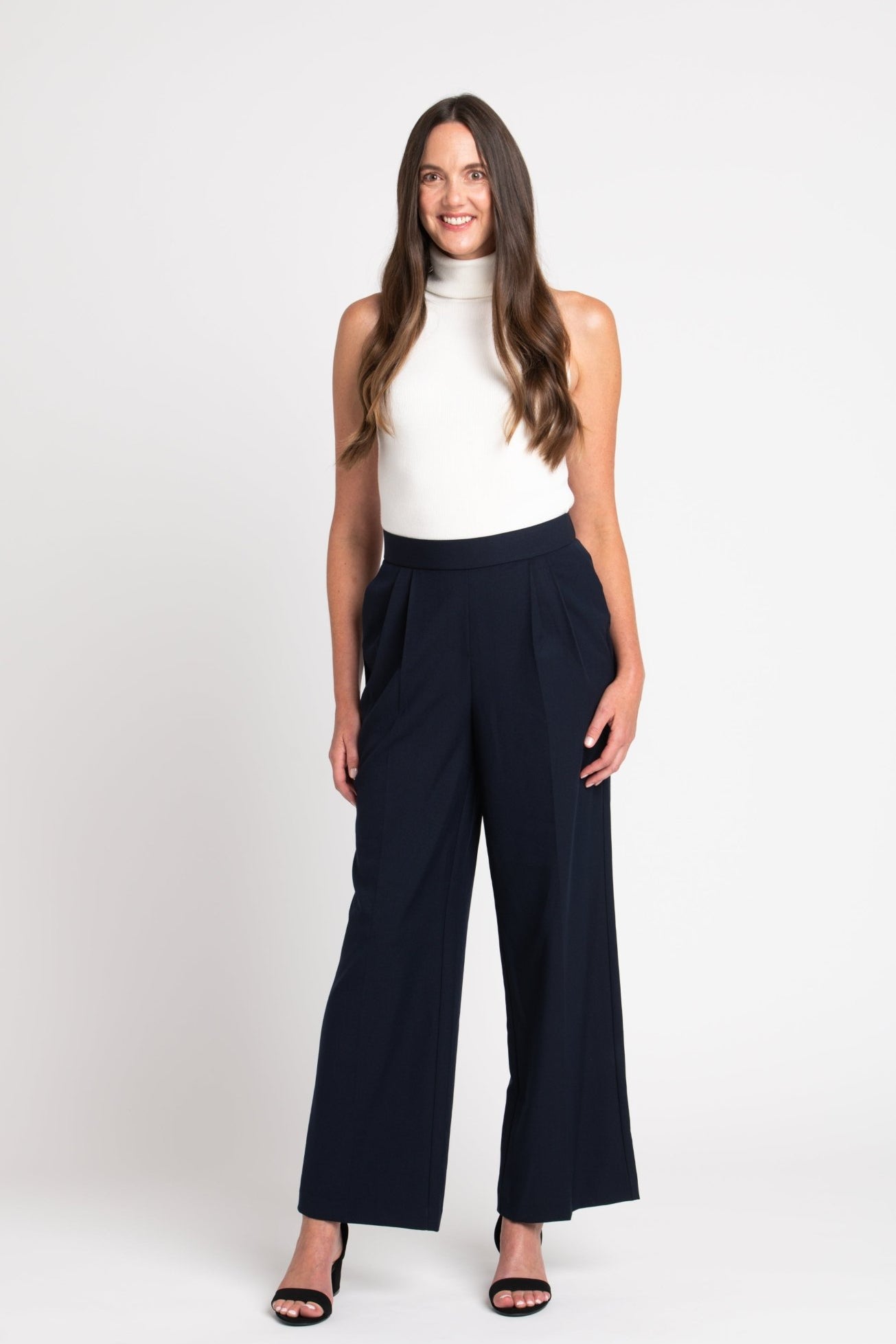 Roz & Ali Pleated Wide Leg Trouser Pants - DressbarnPants