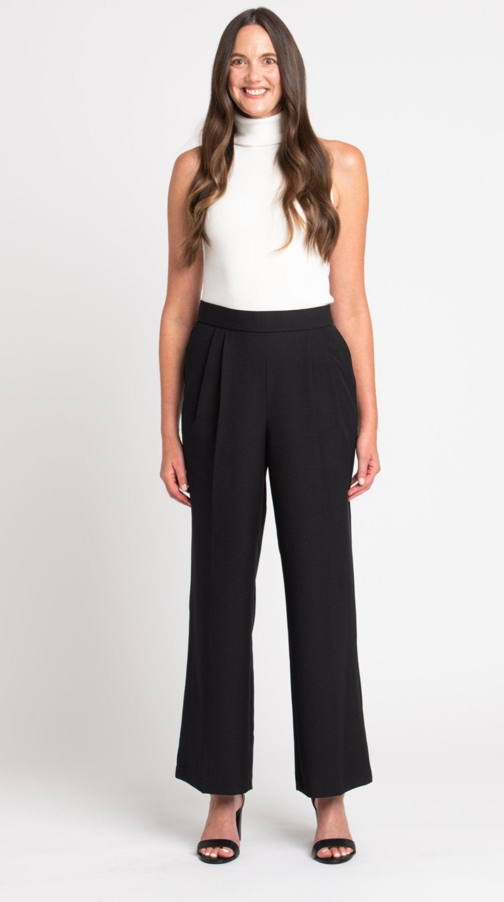 Roz & Ali Pleated Wide Leg Trouser Pants - DressbarnPants